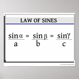 Poster de Trigonométrie : Droit des Sins