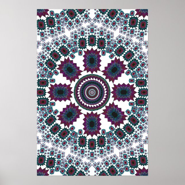 Poster de Trippy : Abstraite oeuvre radiale (Devant)