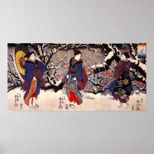 Poster de trois femmes Kuniyoshi