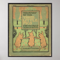 Poster de trois petits cochons