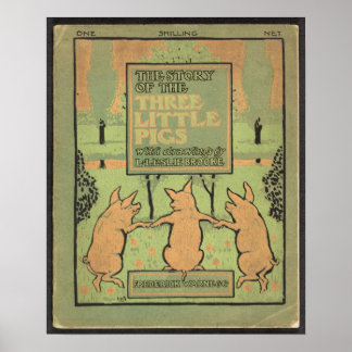 Poster de trois petits cochons