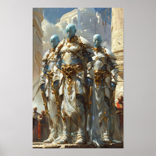 Poster de trois puissants dieux Anunnaki