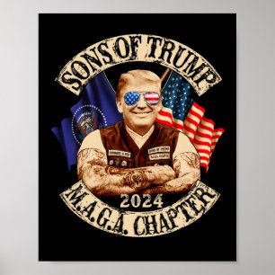 Poster De Trump Maga Chapitre 2024 Drôle