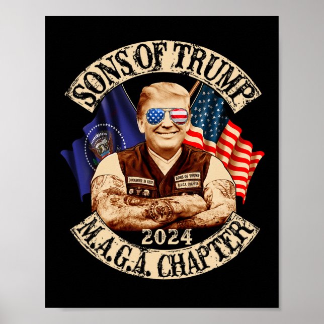 Poster De Trump Maga Chapitre 2024 Drôle (Devant)