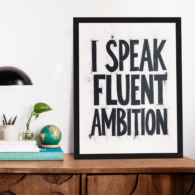 Poster de typographie d'Ambition Fluente (Créateur téléchargé)