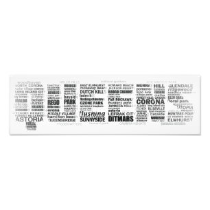 Poster de typographie du Queens New York