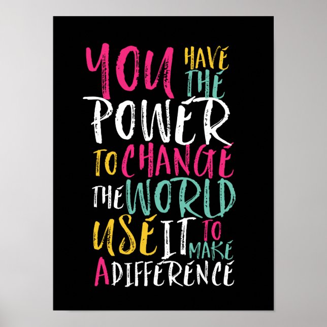 Poster de typographie d'une citation inspirante mo (Devant)