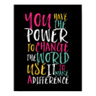 Poster de typographie d'une citation inspirante mo