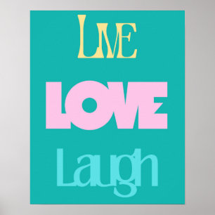 Poster de Typographie Live Love Laugh   Inspiratio