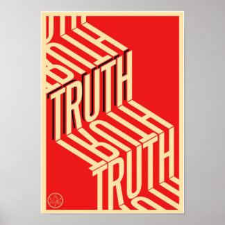 Poster de typographie minimaliste de vérité