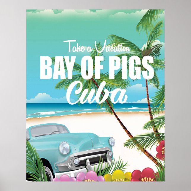Poster de vacances à la plage de la Baie des Cocho (Devant)
