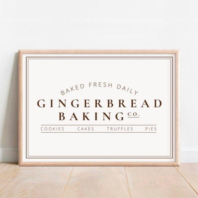 Poster de vacances Gingerbread Baking Co. (Créateur téléchargé)