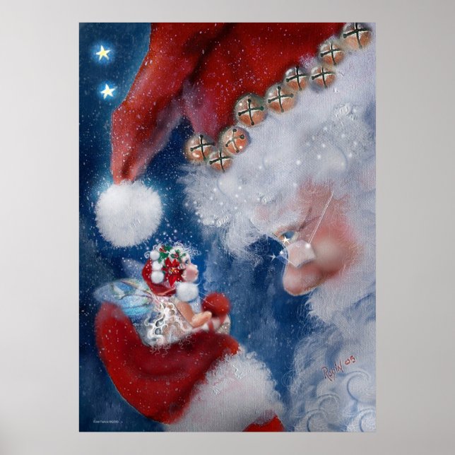 Poster de vacances père Noël & Faery (Devant)