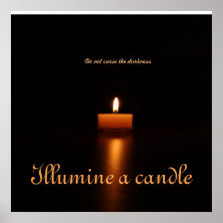 Poster de valeur Papier-Illumine une bougie