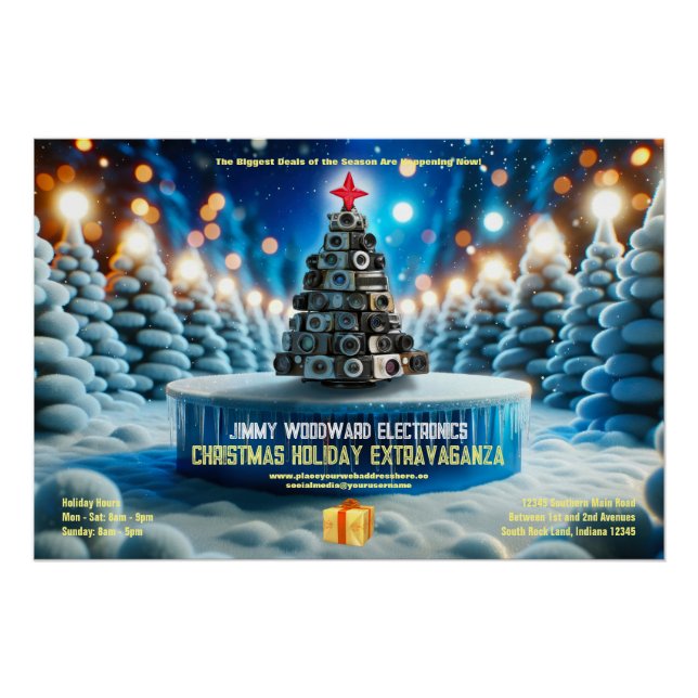 Poster de vente de Noël de Noël de Camera Electron (Devant)