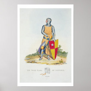 Poster De Vere, comte d'Oxford, 1280, 'd'Armou antique