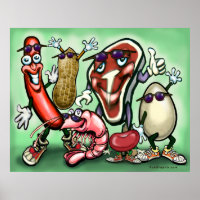 Poster de viande et de protéines