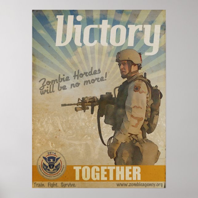 Poster de victoire ZETA Zombie (Devant)