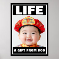 POSTER DE VIE DE BÉBÉ CHINOIS FAVORABLE À LA VIE P
