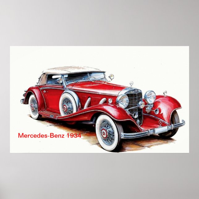 Poster de voiture classique (Devant)