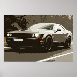 Poster de voiture de Challenger