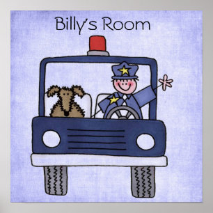 Poster de voiture de police