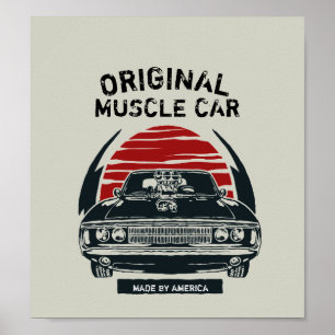Poster de voiture musculaire