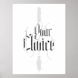 Poster de votre choix (blanc)