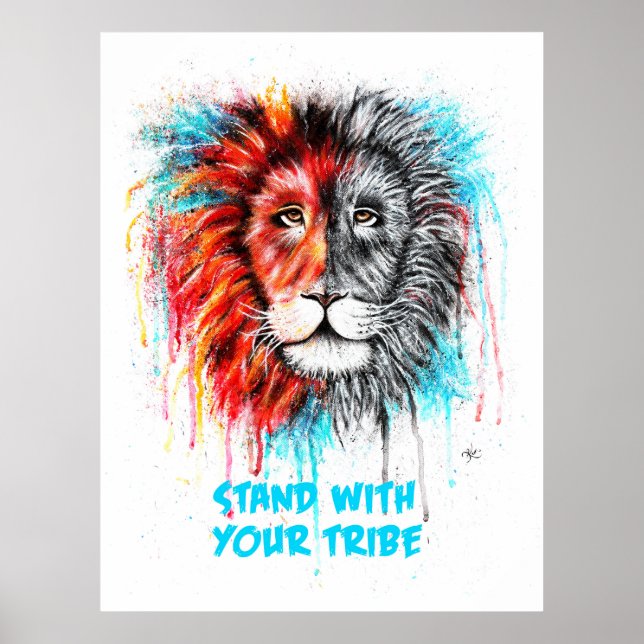 Poster de votre tribu Lion Imprimer (Devant)