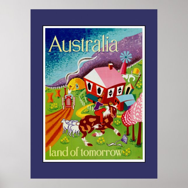 Poster de voyage Art Vintage Australie (Devant)