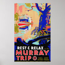 Poster de voyage australien Murray River