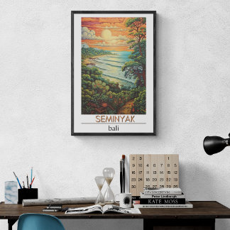 Poster de voyage Bali, Poster de voyage Seminyak