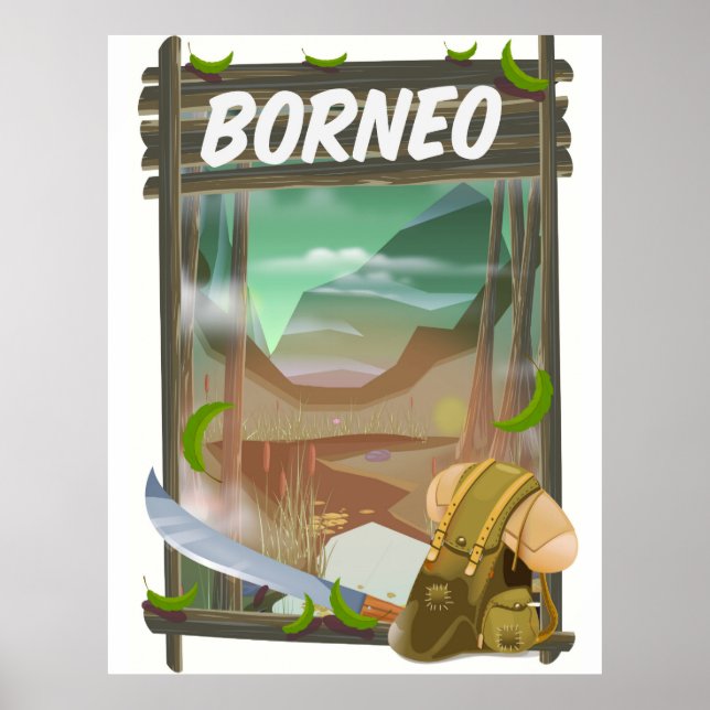 Poster de voyage Borneo Jungle (Devant)