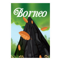 Poster de voyage Borneo Rainforest