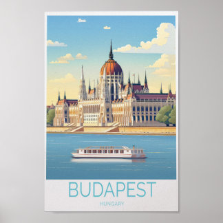 Poster de voyage Budapest Hongrie - Wall Art et Un