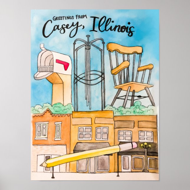 Poster de voyage Casey, IL (Devant)