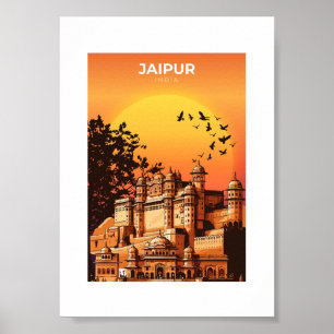 Poster de voyage de Jaipur Inde