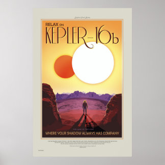 Poster de voyage de la NASA Retro ExoPlanet Tour K