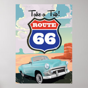 Poster de voyage de la Route 66
