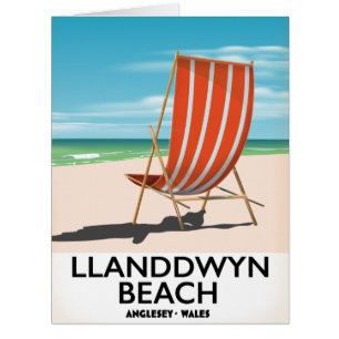 poster de voyage de landdwin Beach Anglesey Pays d
