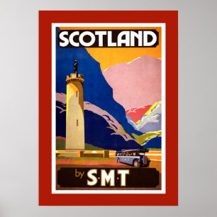 Poster de voyage de l'Écosse vintage