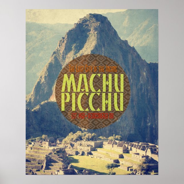 Poster de voyage de Machu Picchu Pérou (Devant)