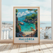Poster de voyage de Majorque Espagne Wall Art
