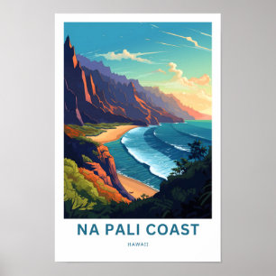 Poster de voyage de Na Pali Coast Hawaii