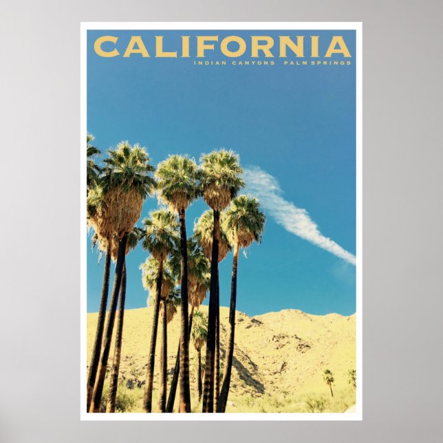 Poster de voyage de Palm Springs aux Canyons indie (Devant)