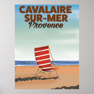 poster de voyage de plage de Cavalaire-sur-Mer Pro