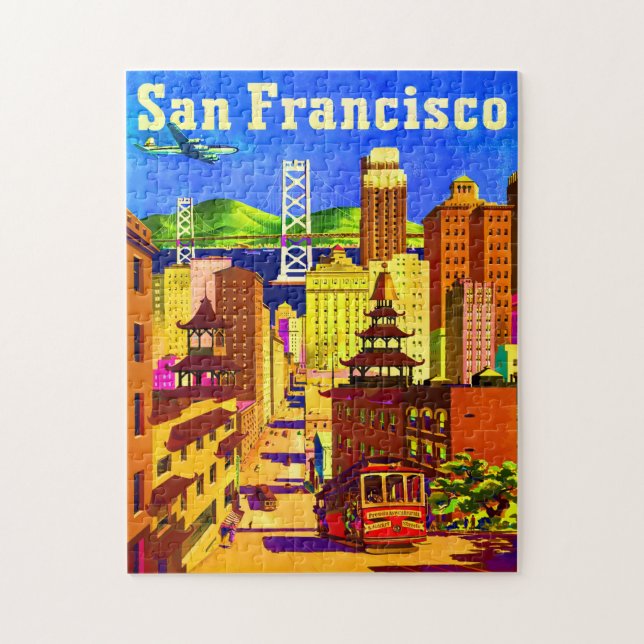 Poster de voyage de San Francisco Jigsaw Puzzle (Vertical)