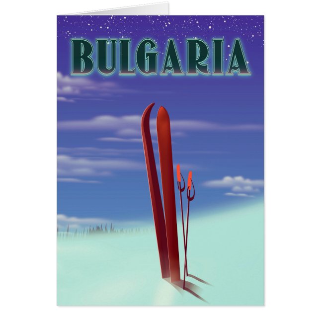 poster de voyage de ski en Bulgarie (Devant)