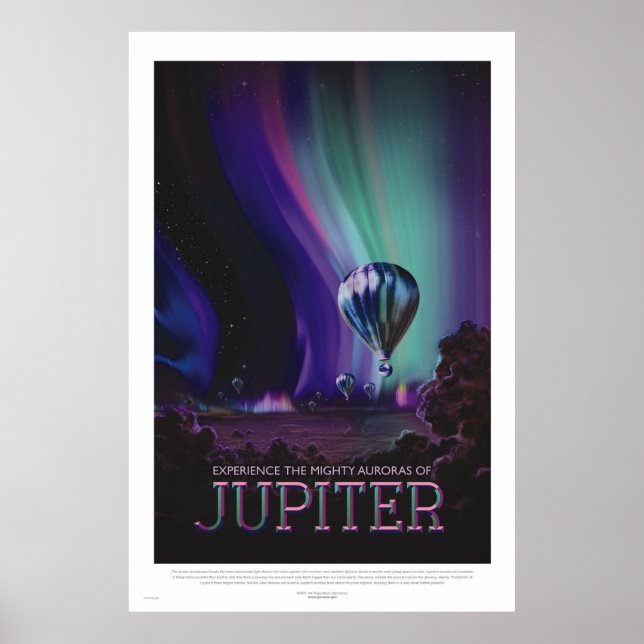 Poster de voyage de style rétro - Jupiter (Devant)