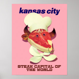 Poster de voyage de style Vintage Kansas City